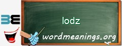 WordMeaning blackboard for lodz